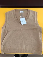 Pullover Vest Sweater Knitted Pink Winter Women Warm Girls Autumn V-Neck Casual New