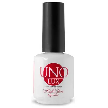 

Верхнее покрытие "Uno Lux High Gloss Top Coat", 15мл. База, топ и праймер - Uno