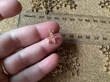 Colgante de aleación de zinc de estrella antigua Vintage, 60 uds., adecuado para pulsera, collar, accesorios de joyería de metal 6567