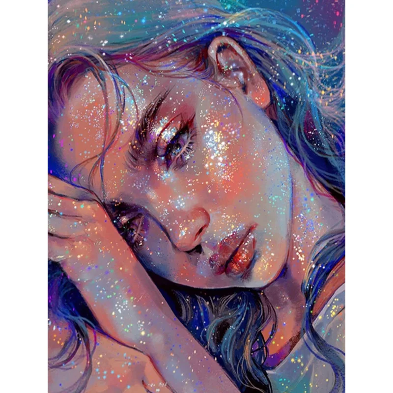 HOMFUN Diamond Painting Cross Stitch "Character Beauty" Full Square Round Diy 5d Diamond Embroidery Picture Rhinestone Art