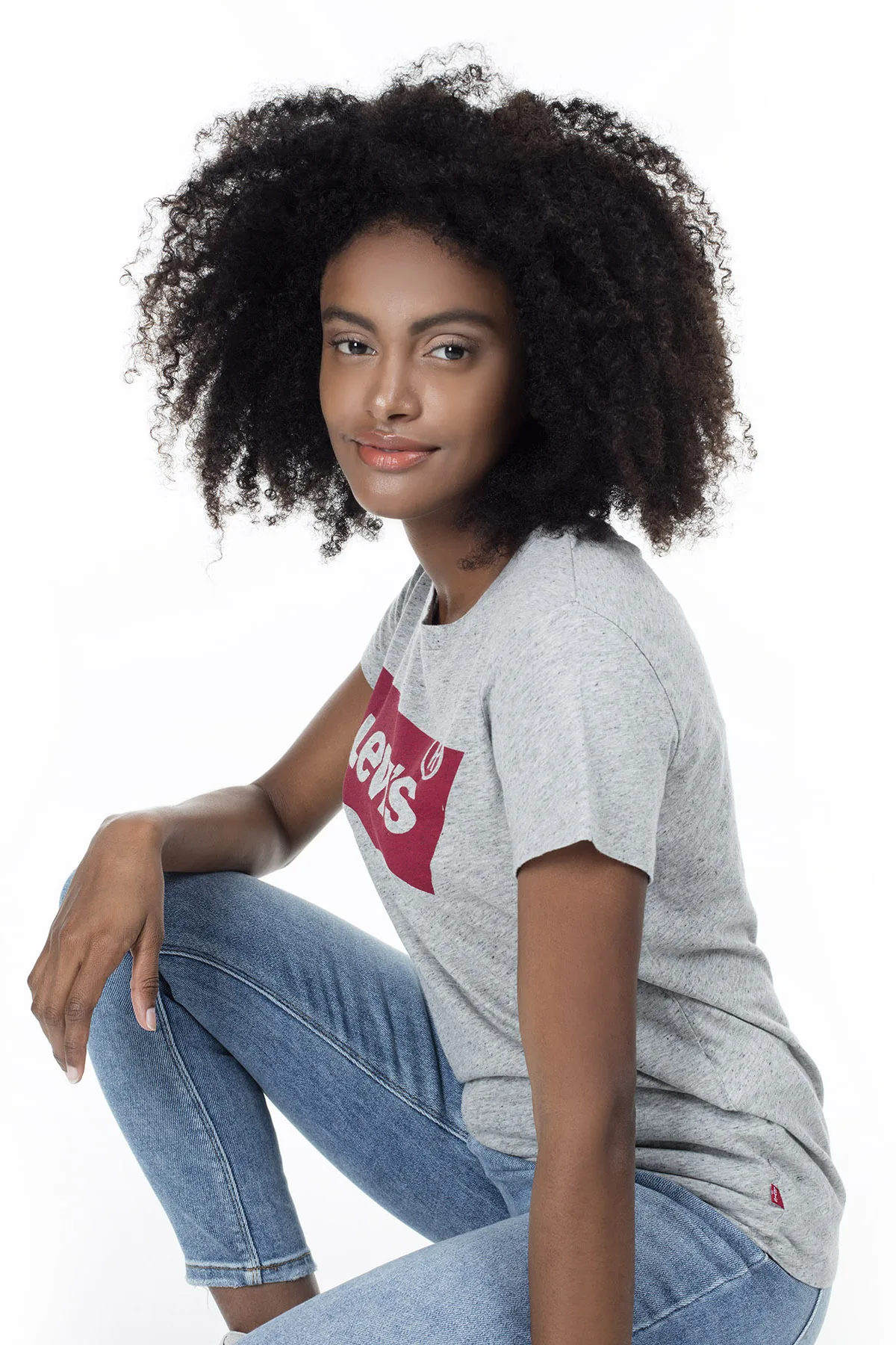 Levi's Печатные Футболки с велосипедным воротником женские футболки shirirt 17369