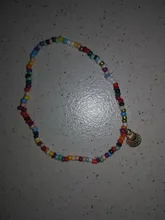 Pulsera tobillera con cuentas de cristal para mujer, tobillera colorida, cadena de Color dorado y plateado, Bohemia, joyería para pies de playa
