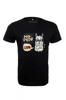 

Angemiel Wear No Prob Llama Cotton Black Male T-Shirt