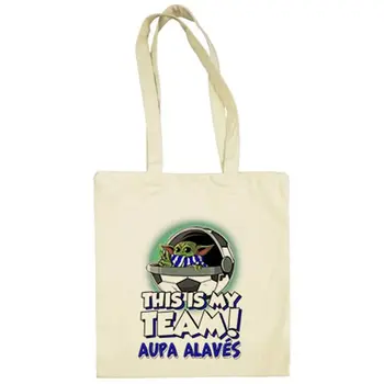 

Cloth bag spoof baby Yoda my soccer team Aupa Alavés