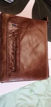 CONTACTS HOT-Cartera Crazy Horse de cuero de vaca para hombre, monedero pequeño, vintage, billetera de diseñador de cuero genuino