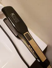KIPOZI Hair Straightener Professional Hair Tool LCD Display 2 In 1 Hair Iron Dual Voltage