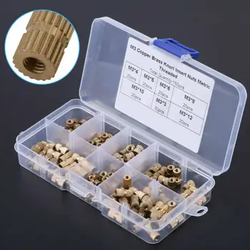 

150pcs/Set M3 Brass Threaded Heat Insert Plastic 3D Printing Metal Nut Supplies M3 Knurled Nuts Kit For Electrical 2020 new