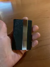 Tarjetero de cuero PU de lujo con hebilla magnética, Tarjeta De Nombre de bolsillo Delgado, de acero inoxidable, para tarjetas de crédito y de identificación