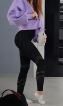 CHRLEISURE-Leggings de cintura alta sin costuras para mujer, pantalones de Fitness, de realce, transpirables, ajustados, para gimnasio