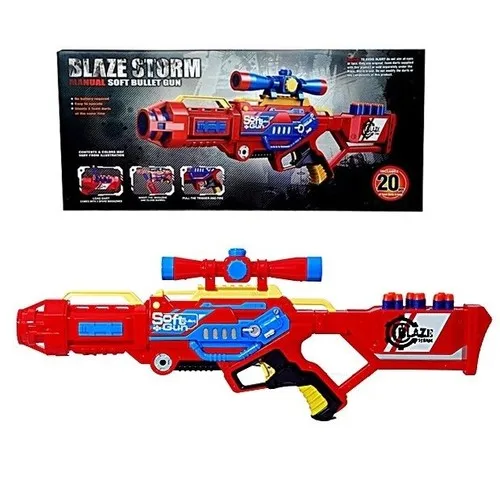 

Blaze Storm Sponge Scorer Gun, Plastic Child Gun Soft Bullet Gun, Toy Gun 7068