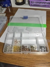 Caja de herramientas de plástico con 15 ranuras para joyería, organizador artesanal, estuche de transporte, cuentas de almacenamiento, F2414