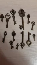 13 Uds Vintage encantos mixto colgante de llaves bronce antiguos encantos clave collar pulseras DIY joyería de Metal al por mayor