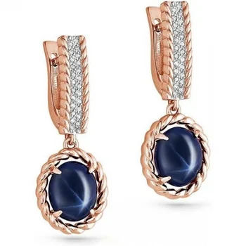 

Kabarovsky earrings with sapphires and diamonds in red gold