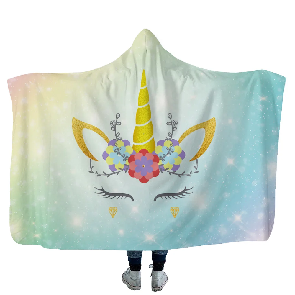Unicorn-Hooded-Blanket-Super-Soft-Back-to-School-Blanket-with-Cap-Warm-Blanket-For-Couch-Throw (4)