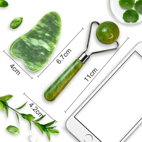 Gua Sha Massager For Face Care Jade Rollers Beauty Health Skin Scraping Chin Lifting Natural Stone Gouache Massage