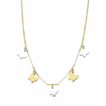

Choker 18k gold two-color butterflies 42cm. 7,75gr. [AB3388]
