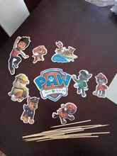 Decoración de fiesta de cumpleaños de la patrulla canina para niños, Tarjeta para pastel, fruta, suministros de fiesta de cumpleaños, juguetes de la patrulla canina