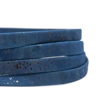 

10meter 10mm flat Navy blue cork cord Portuguese cork jewelry supplies /Findings cord vegan material COR-391-10