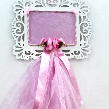 

Door Ornament Baby Pink Carved Square