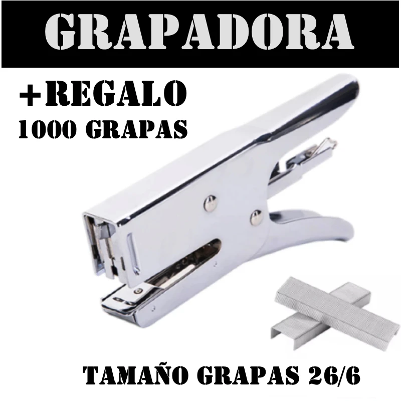 Dacada2005 metal stapler pincer plier compatible with Staples 24/6 26/6 office stationery accessories length 45 ± leaves stapling free Spain |