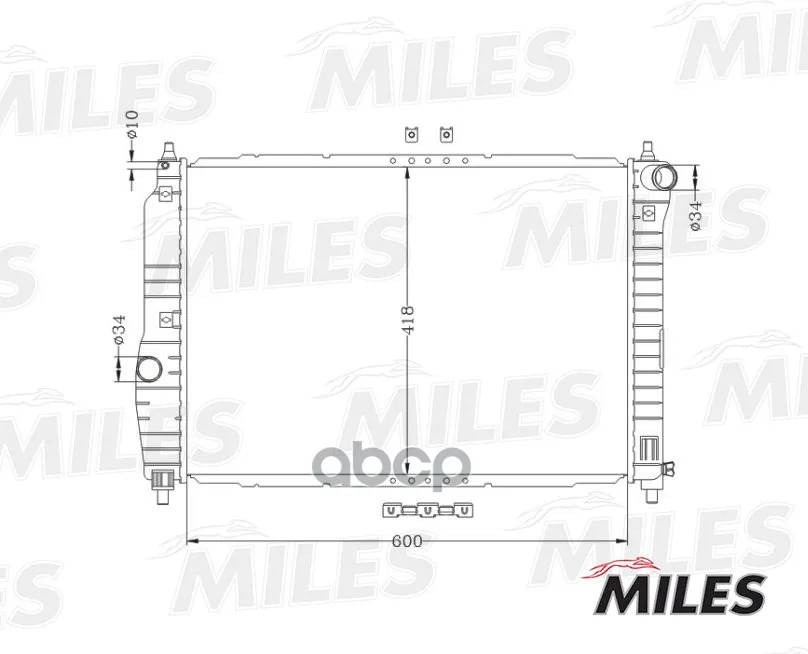 Радиатор Chevrolet Aveo 1.2/1.4 M/T 06- Miles Acrm020 Miles арт. ACRM020