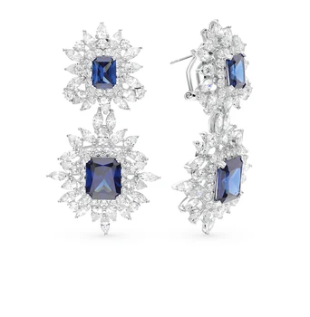 

Silver earrings with cubic zirconia sunlight sample 925 test