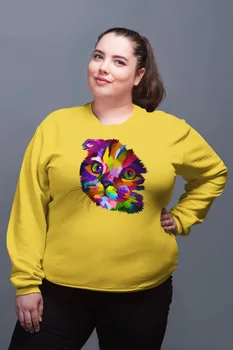 

Angemiel Wear Kitty Yellow Women Sweatshirts