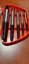 Extractor de tornillos dañados de acero, guía de broca, Extractor de pernos rotos, juego fácil de quitar, 5 unidades