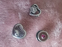 Cuentas de 100% Plata de Ley 925 pisadas de Pata de Gato, amuletos de corazón de amor, aptas para Pulsera Original, joyería de plata 925
