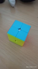 QIYI Qidi-cubo de velocidad mágica S2, cubo mágico de 2x2, 50mm, minicubo sin adhesivo de bolsillo, rompecabezas profesional, juguete educativo