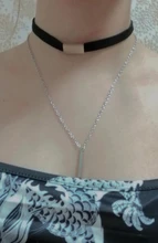 XIYANIKE-gargantilla de terciopelo negro para mujer, collar con cadena dorada, gargantilla de barra para mujer, collar para mujer, Gargantilla ras du cou N664