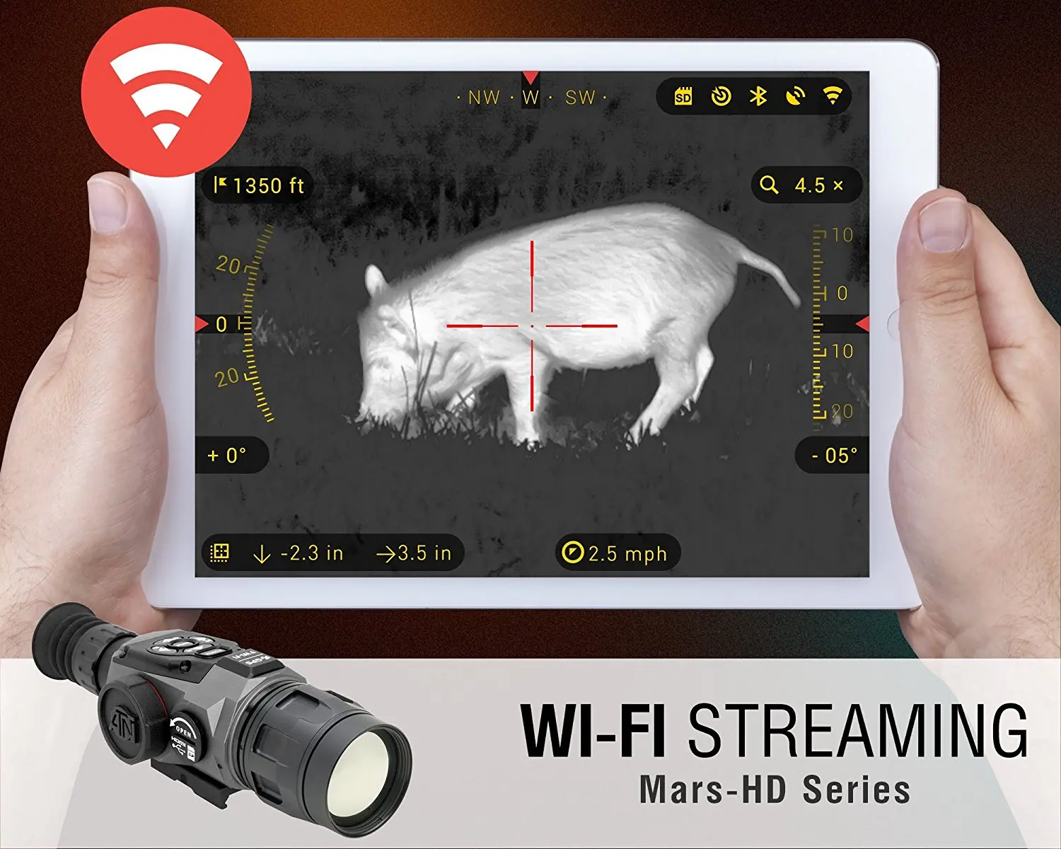 Интеллектуальный цифровой тепловизионный прицел ATNI MARS HD384 2 8x|Оптические прицелы|