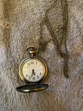 Reloj de bolsillo Vintage de cuarzo para hombre, mujer y niño, diseño de la rueda, exquisito medio cazador, collar de bolsillo, Chian, el mejor regalo