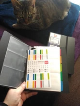 Organizador de tarjetas de negocios para hombre y mujer, carpeta de crédito, manga de almacenamiento de archivos, soportes de Tarjeta De Nombre, 5 pestañas de índice