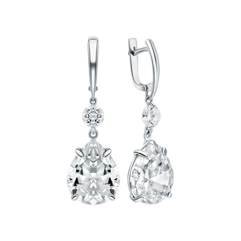 

Silver earrings with cubic zirconium sunlight sample 925