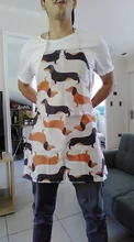 Kitchen Apron Bulldog Dog-Printed Dachshund Cooking Bib Cleaning-Tool Cotton Pug 