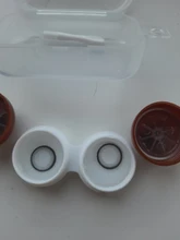 Easysmall lentes de contacto de color para cosméticos para ojos negro Natural anillo anual pequeña belleza alumno grado opción 2 unids/par