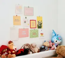 Tarjeta decorativa de tulipán de 13 hojas, bloque de Color geométrico de flor inglesa, postal artesanal, pegatina de pared, accesorios para fotos, tarjetas de felicitación