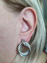 Nuevo México Clip en pendientes No perforado para mujeres Vintage de oro de la Declaración redondos de geometría auriculares joya Clip brinco femenino fiesta regalo