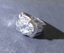 FDLK-anillo brillante de lujo para hombre, de plata, color blanco Natural, 2.5CT, banda de cristal para boda, joyería de fiesta, Tamaño 7, 8, 9, 10, 11, 12