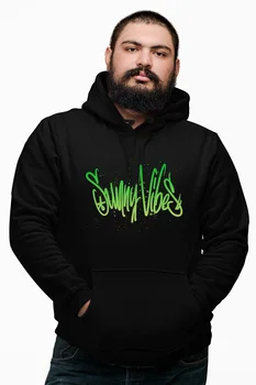 

Angemiel Wear Summer Vibes Black Male Hooded Sweatshirt