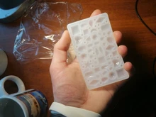 DIY espejo joyería cristal molde de resina epoxy amor geometría Luna variedad piedra preciosa colgante molde