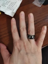 Anillo de hematita negra para mujeres y hombres, joyería de moda de grado gótico de calidad AAA, anillos para articulaciones lisas y redondas, de 4mm no magnéticas y 6mm, 1 Uds.