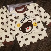 Los niños pijama ropa de bebé conjunto niños de dibujos animados ropa de dormir de algodón de otoño Pijamas niños niñas Pijamas de animales Pijamas conjunto