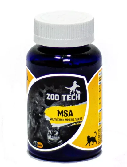 Zootech®MSA-tabletas de vitamina y Mineral para gatos y perros, prevención de enfermedades, potenciador de resistencia, abrigo saludable y brillante, 50 tabletas