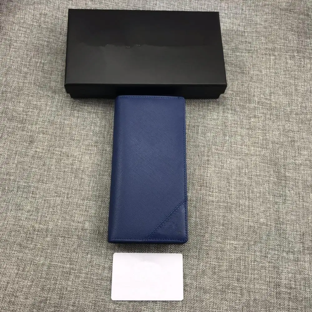 

2020 New Men's Leather Business Card Holder Solid Color Clutch Wallet