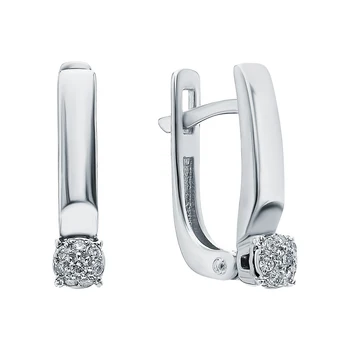 

Gold earrings with diamonds sunlight sample 585