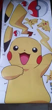 Pokemon etiqueta Anime figura pegatinas de Pikachu pared dormitorio de los niños papel tapiz para guardería Deco de PVC pegatinas DIY para niños niñas