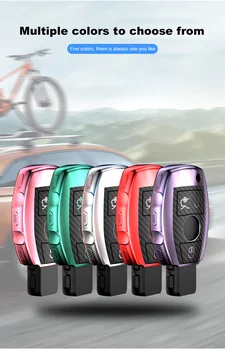 

colorful TPU cover key case for Mercedes Benz C class W205 E class W212 A B S GLC GLA GLK Car Accessories