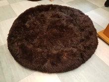 Perro mascota redondo largo de peluche perro camas para perros productos para mascotas cojín Super suave y esponjoso cómodo gato Mat suministros Accesorios